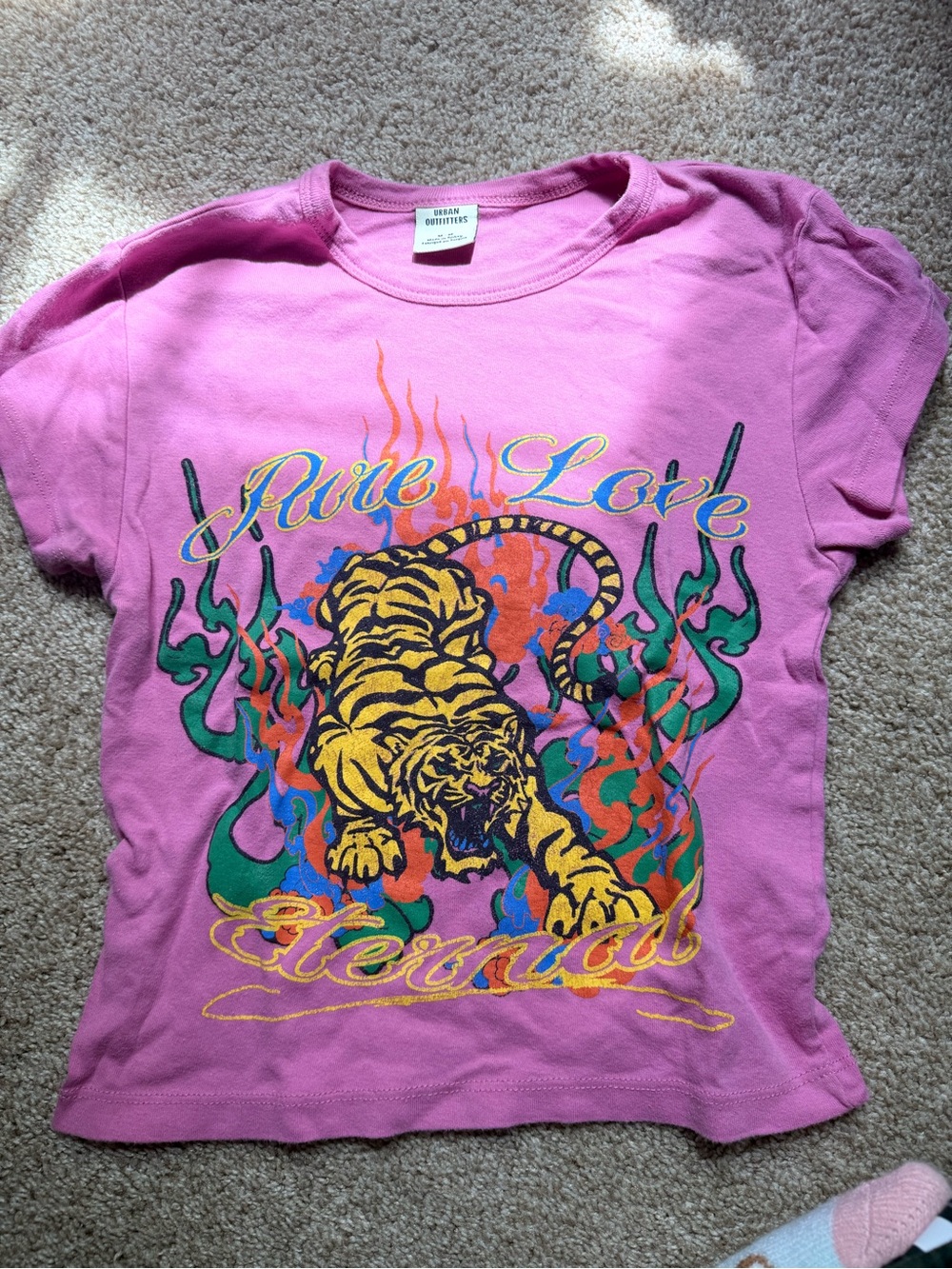 Urban Outfitters Pink Graphic Tiger Tee